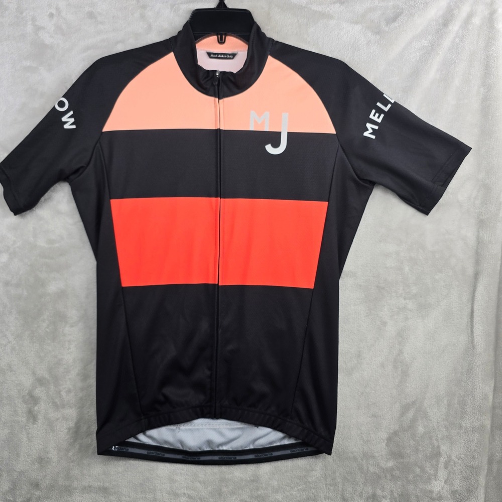 Mellow Johnnys Cycling Jersey Mens‎ Medium Made in Italy Short Sleeve Top